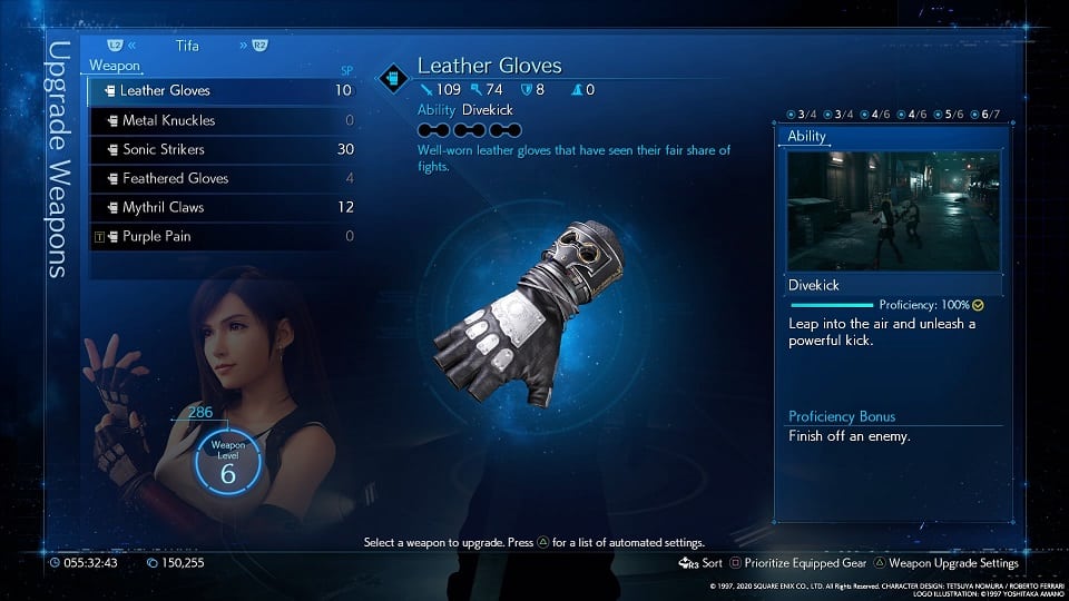 final fantasy 7 remake tifa weapons leather gloves