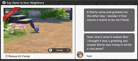 pokemon snap research camp requests say hello to your neighbors