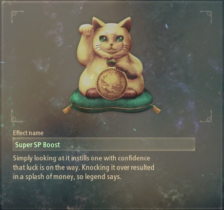 tales of arise artifacts 9 golden lucky cat statue