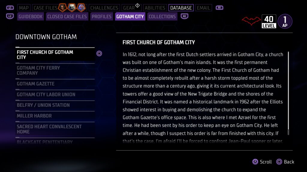 gotham knights ability points historical sites